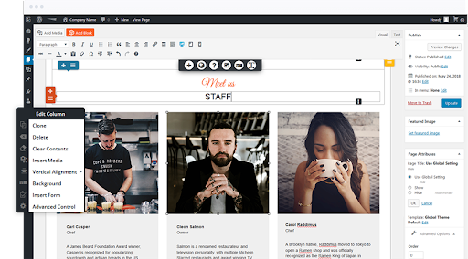 BoldGrid's content management system